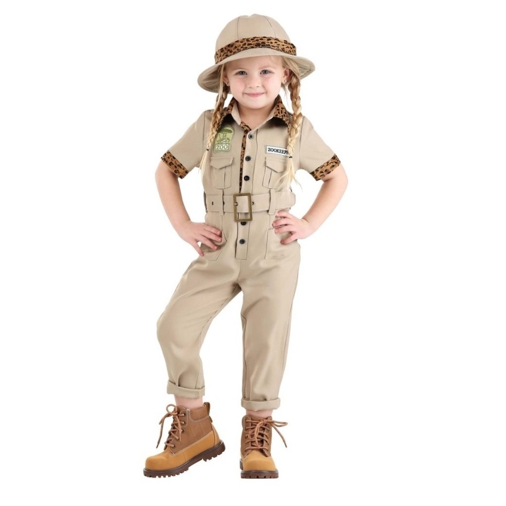 Kids Safari Zookeeper Costume Tan Leopard 18 Months Halloween